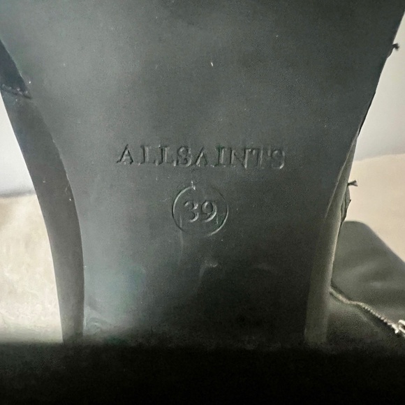 AllSaints Block Black Boots for Women for sale | eBay All Saints - Black Leather Moto \
